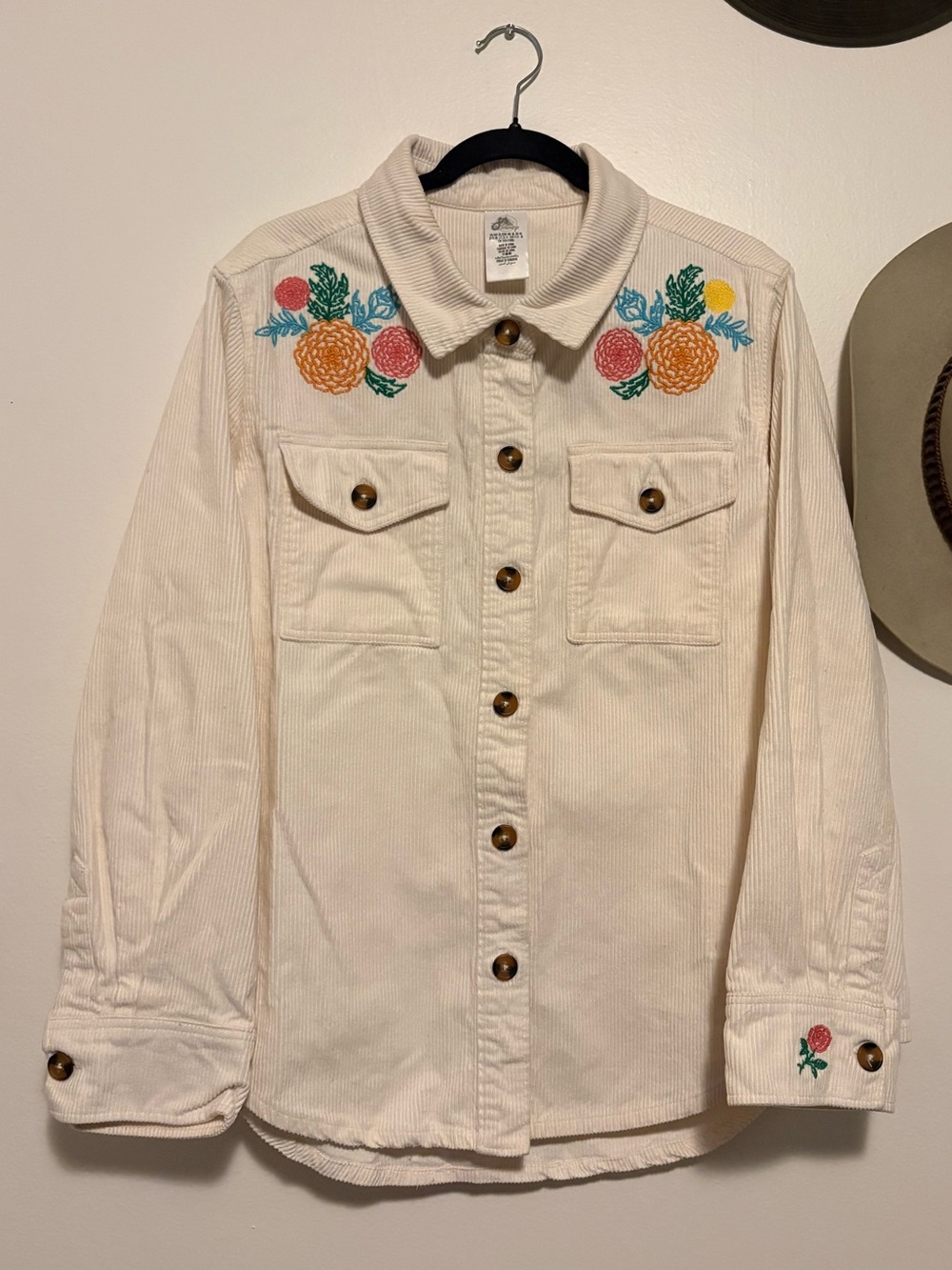 Disney Pixar Coco Embroidered Corduroy Shirt Jacket